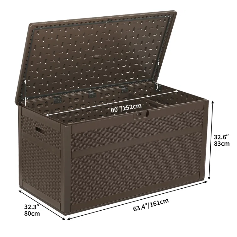 Balconera 63.39'' W 230 Gallons Resin Lockable Deck Box