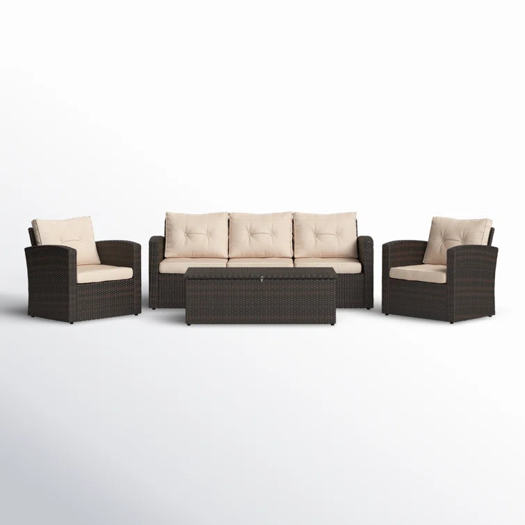 Derwin 5 - Person Outdoor Seating Group with Cushions