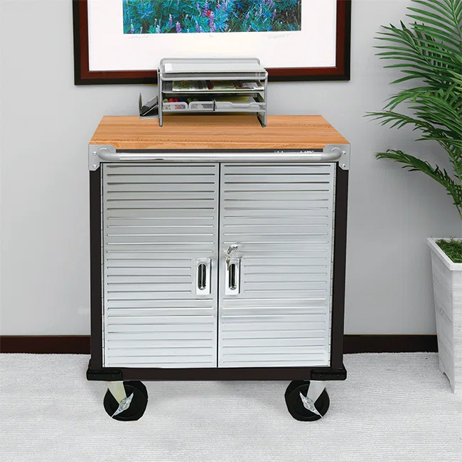 Seville Classics UltraHD 2-Door Rolling Cabinet