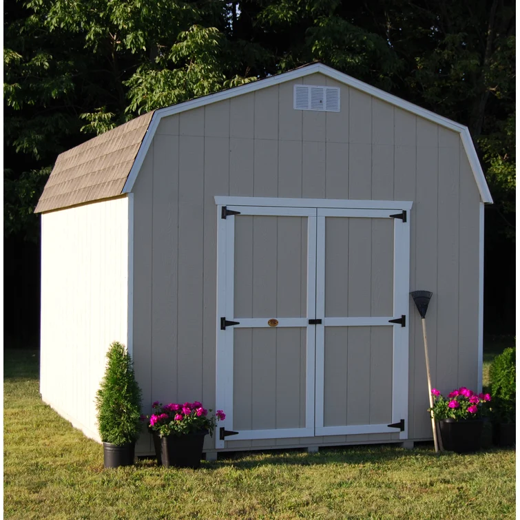 Value Gambrel Outdoor Wood Storage Barn with 6 ft. Sidewalls