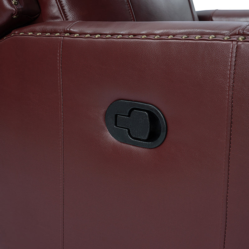 Epimetheus Genuine Leather Manual Swivel Recliner