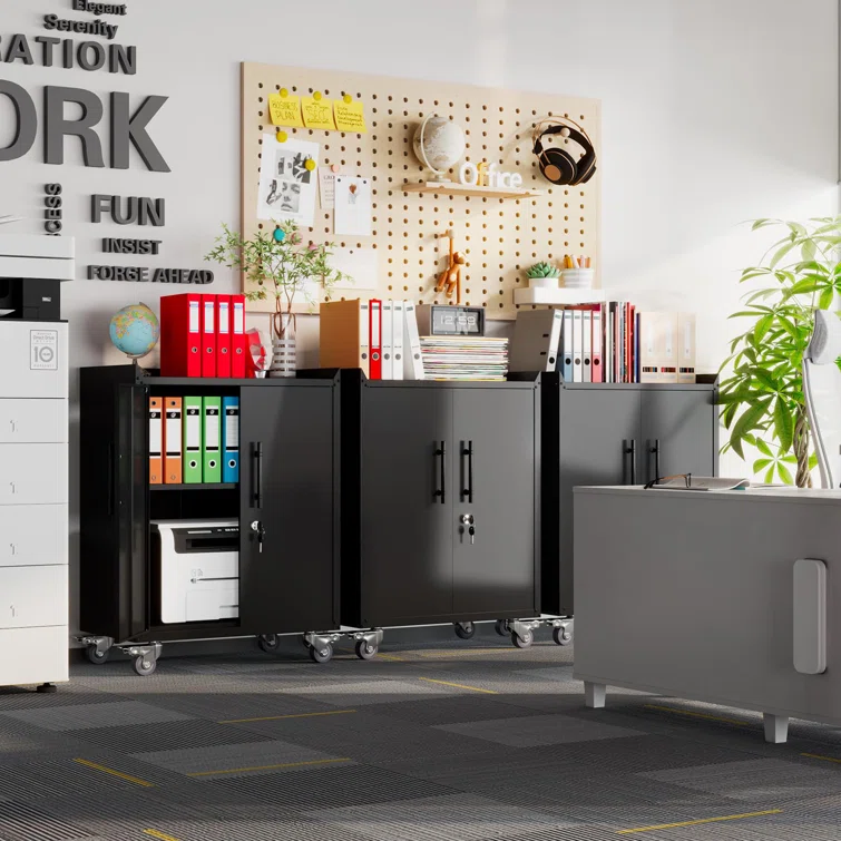 Metal Single Storage Cabinet ( 35.4'' H x 30.3'' W x 18.1'' D)