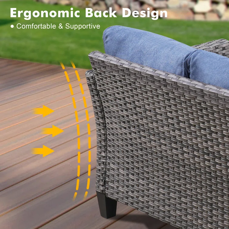 Lovall 5 - Person Outdoor Seating Group with Cushions