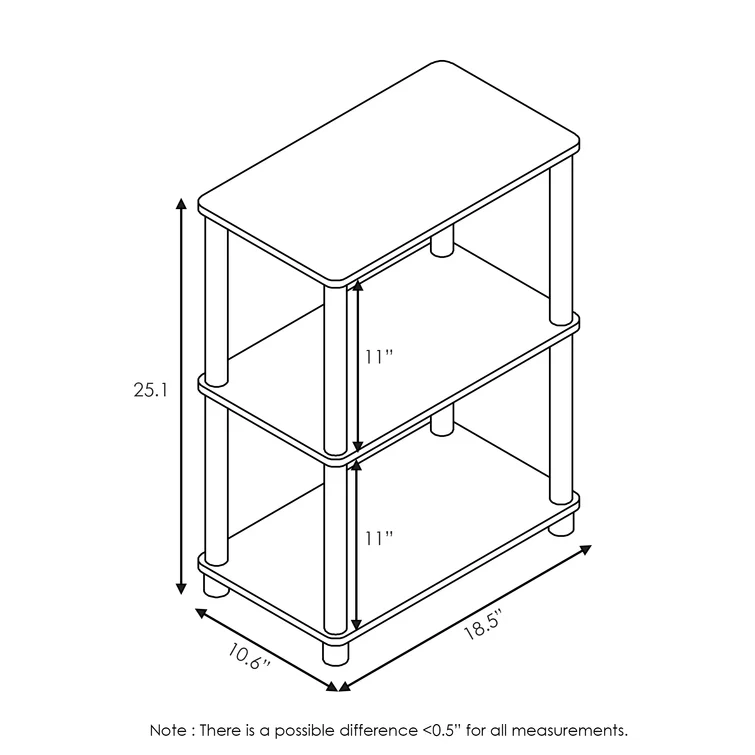 18.5'' W Plastic Shelving Unit