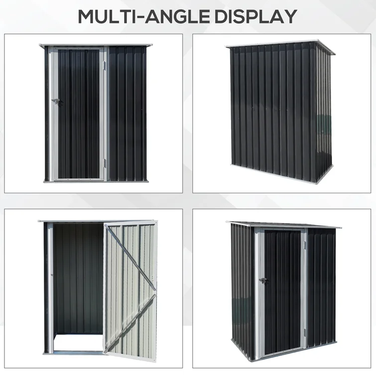 Storage 4 ft. 8 in. W x 2 ft. 9 in. D Metal Lean-To Tool Shed