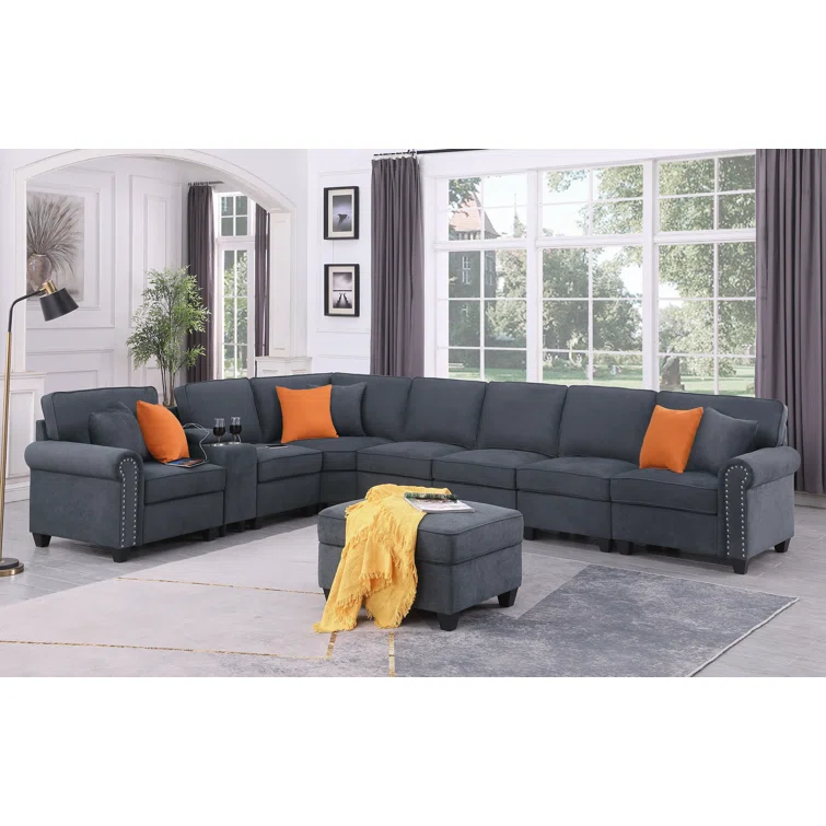 Kew Gardens Modular Corner Sectional with Ottoman