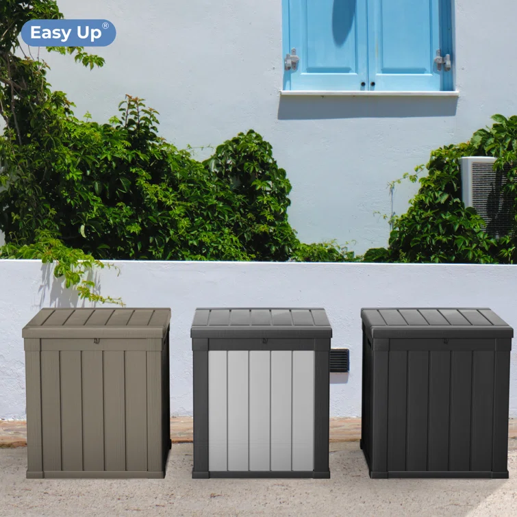 Emperic Design 22.1'' W 50 Gallons Water Resistant Resin Lockable Deck Box