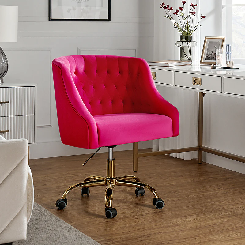 Penelope Velvet Tufted Office Chair