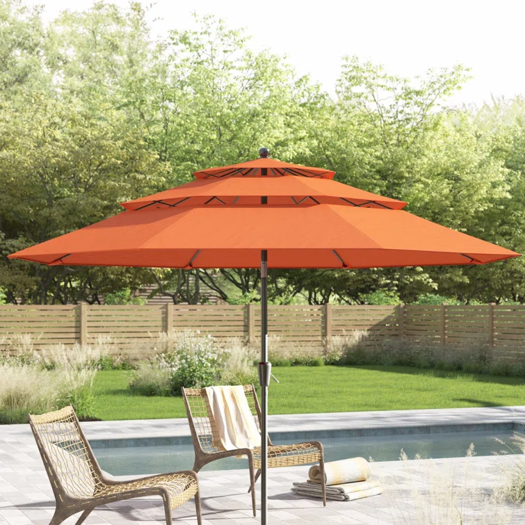 Alyah 4 - Person Outdoor Dining Set With Umbrella