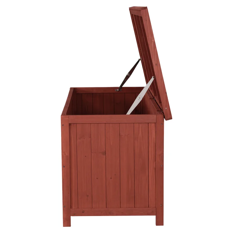 Leisure Season 50'' W 12 Gallons Water Resistant Solid Wood Deck Box in Brown