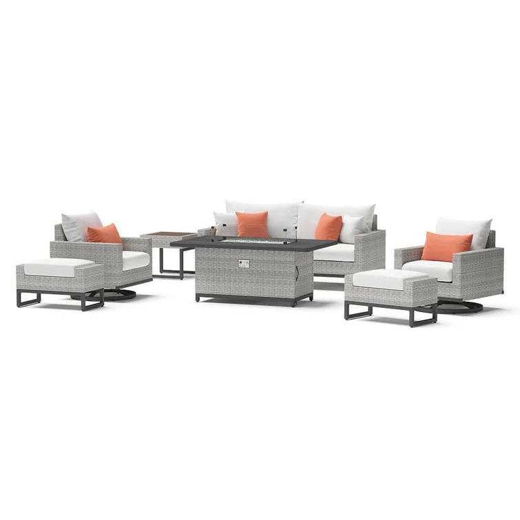 Fionnula 6 - Person Outdoor Seating Group with Sunbrella Cushions