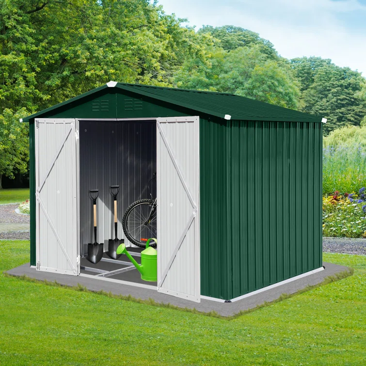 Anastasia 8 ft. W X 6 ft. D Metal Tool Shed
