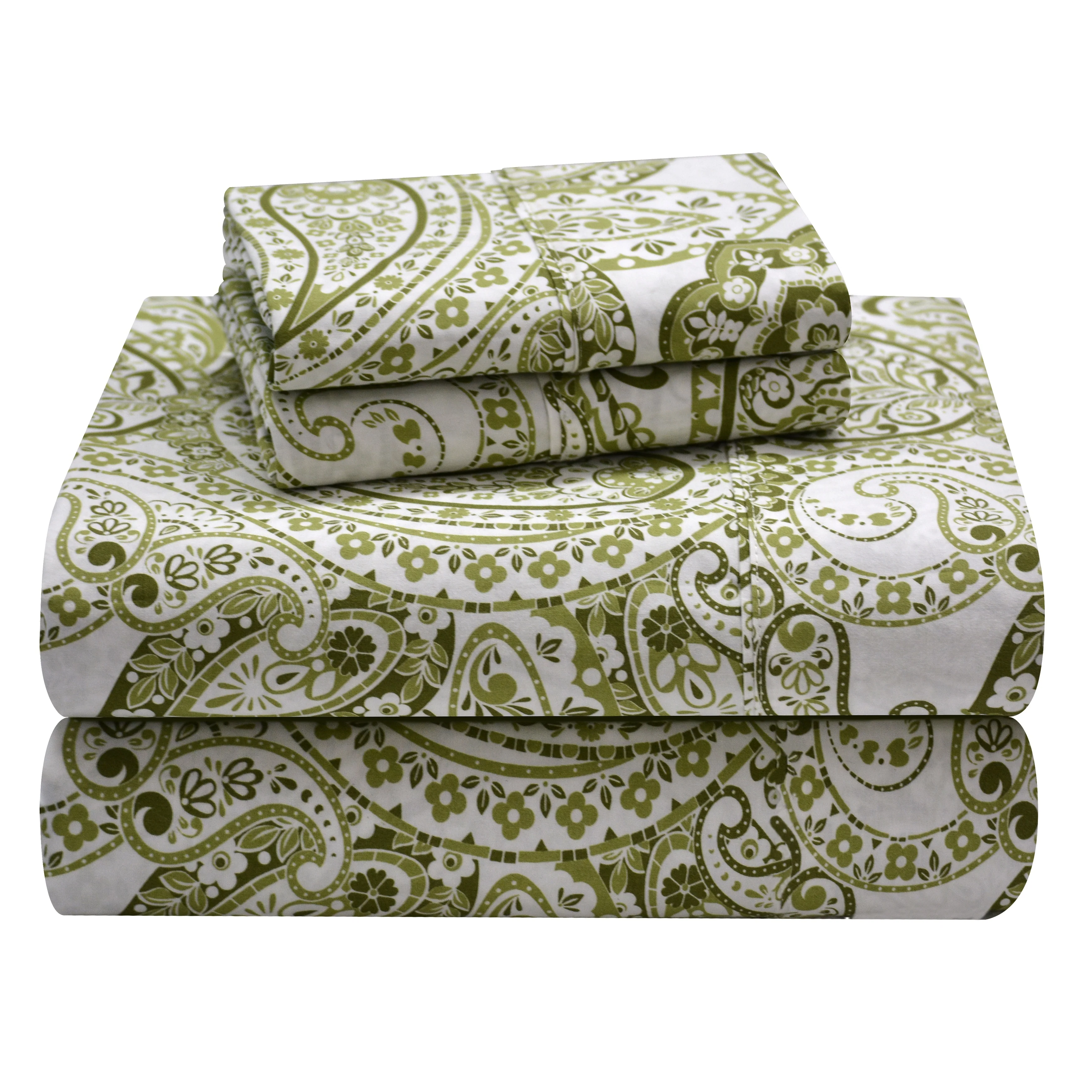 Pointehaven Cotton Boho Paisley Sheet Set