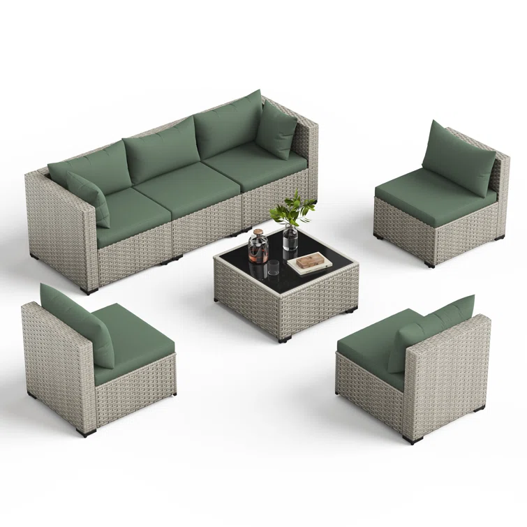 7 Pieces Patio Conversation Set