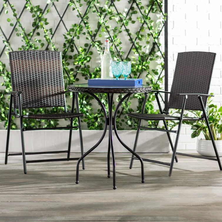 Bertfriede 2 - Person Round Outdoor Dining Set