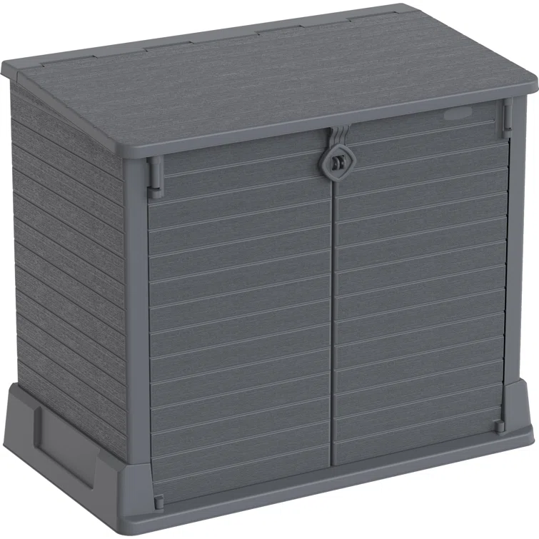 4 ft. 3 in. W x 2 ft. 5 in. D Plastic Horizontal Garbage Shed