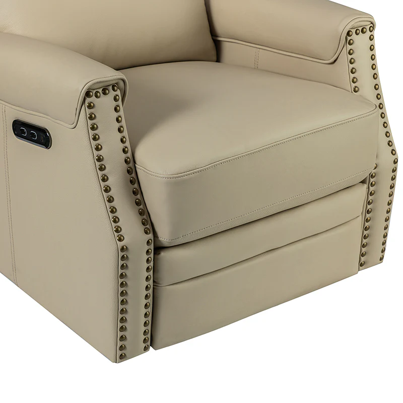 Hieronymus Genuine Leather Power Rocking Recliner