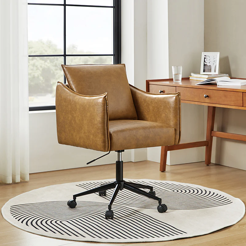 Fabius Mid-Century Modern Height-Adjustable Swivel Office Chair