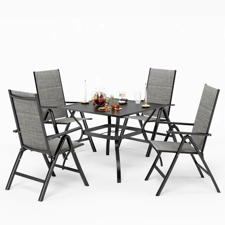 Argyri 4 - Person Square Outdoor Dining Set with Cushions