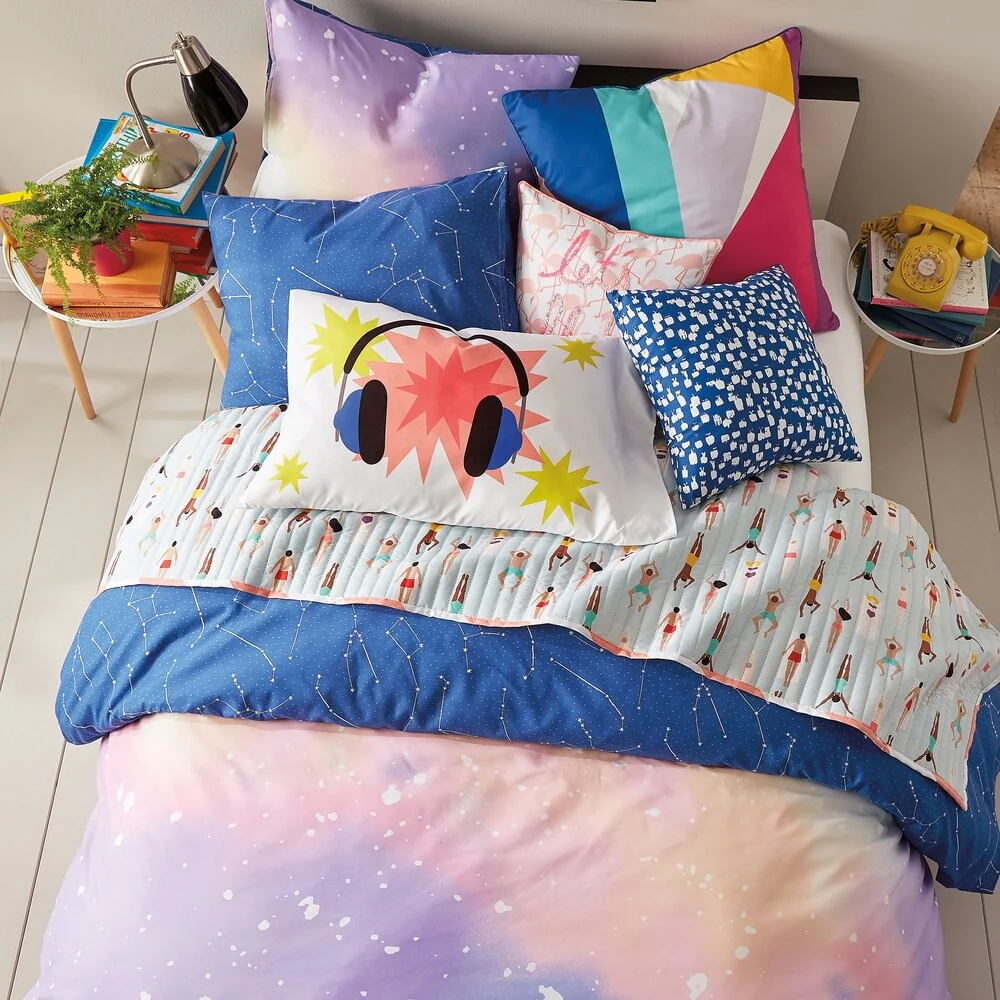 Scribble Headphones Standard Pillowcase