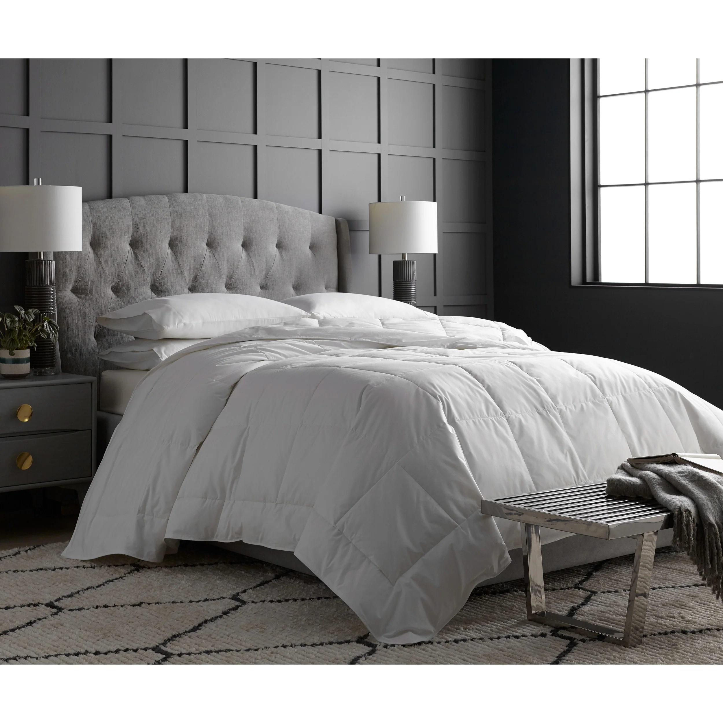 Lightweight Continuous Comfort Down Alternative Blanket with Duvet Tabs (Hypoallergenic)