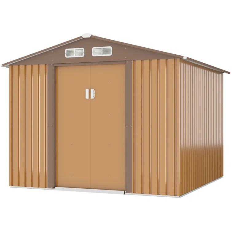 8 ft. W x 8 ft. D Metal Storage Shed