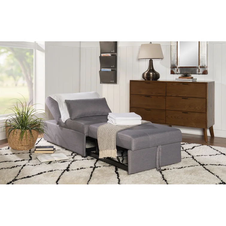 Hulse 3-In-1 Upholstered Convertible Sleeper Chair