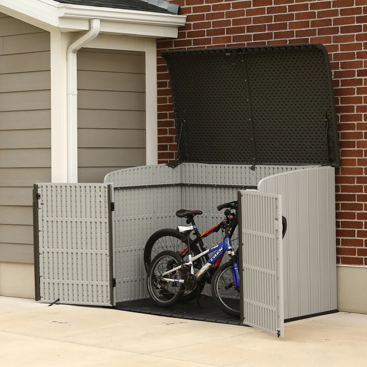 75 Cubic Feet High-Density Polyethylene (Plastic) Steel Reinforced Outdoor Storage Shed