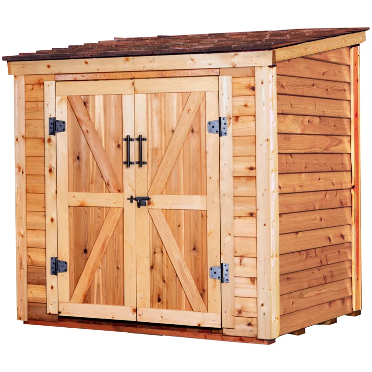 6 ft. W x 4 ft. D Solid Wood Lean-to Storage Shed