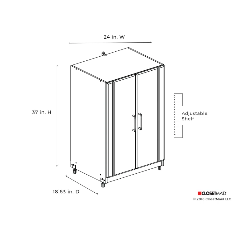 37” H x 24” W x 19” D Base Cabinet