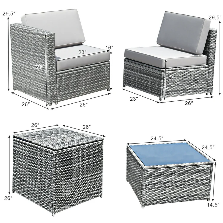 Burand 6 - Person Outdoor Seating Group with Cushions