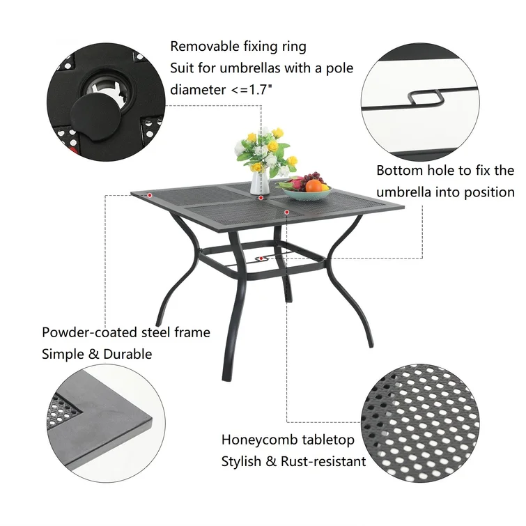 Alyah 4 - Person Square Outdoor Dining Set
