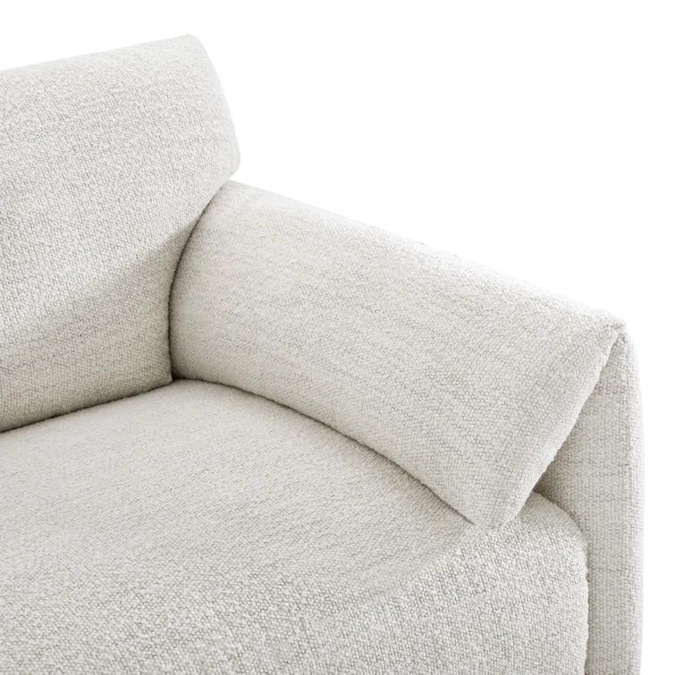 Bodhild 115.7'' Boucle 4 - Piece Modular Sectional with Ottoman