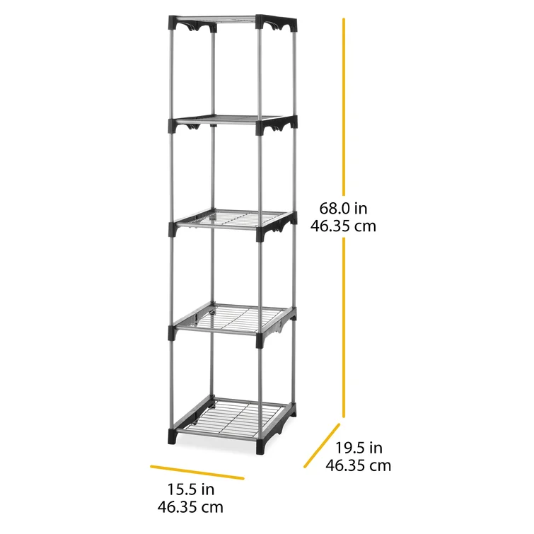 Anclote 19.5'' W Stainless Steel Height -Adjustable Shelving Unit