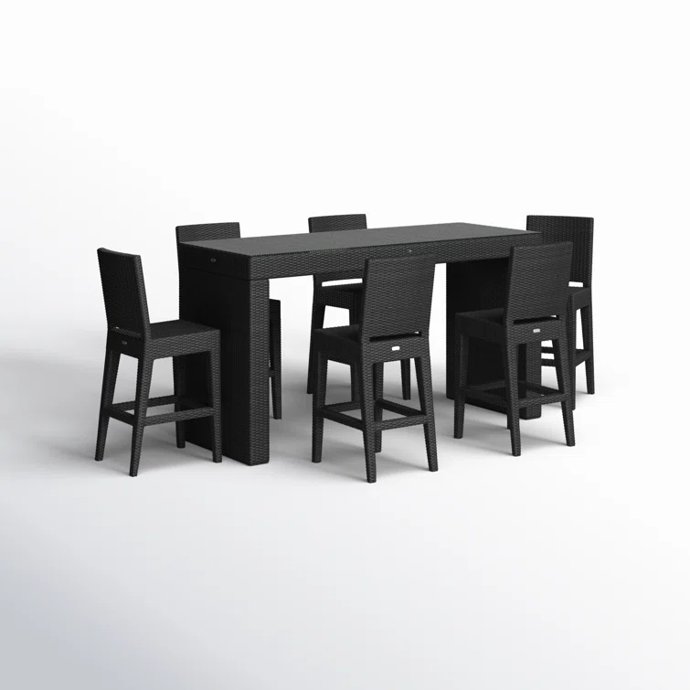 Suffern 6 - Person Rectangular Outdoor Dining Set
