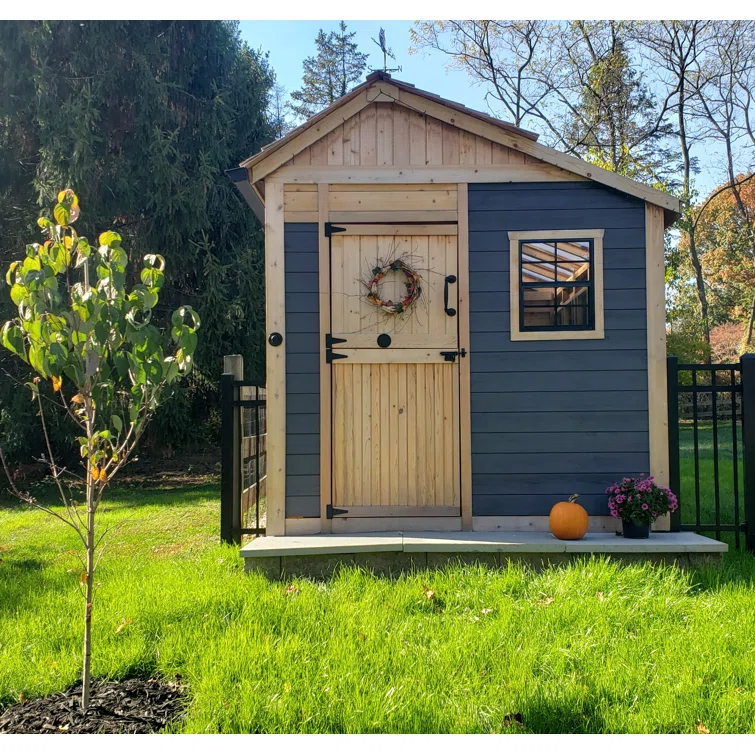 8 ft. W x 8 ft. D Cedar Wood Sunshed Garden Shed