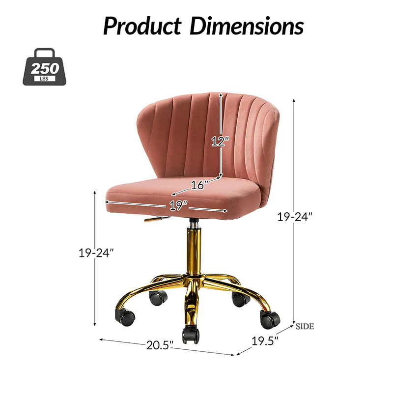 Chandra Velvet Office Chair