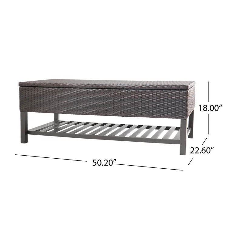Everlie Metal/Resin Outdoor Bench