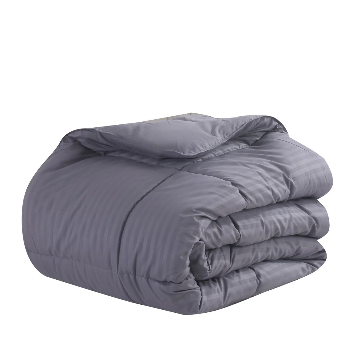 Luxury Embossed Microfiber Down Alternative Grey Comforter