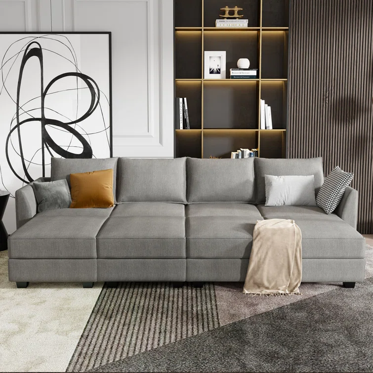 U shaped Sleeper Sectional Modular Sectional Sofa with Chaise
