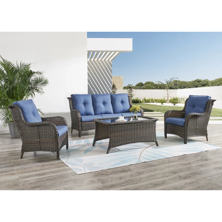 Carolina 5 - Person Outdoor Seating Group with Cushions