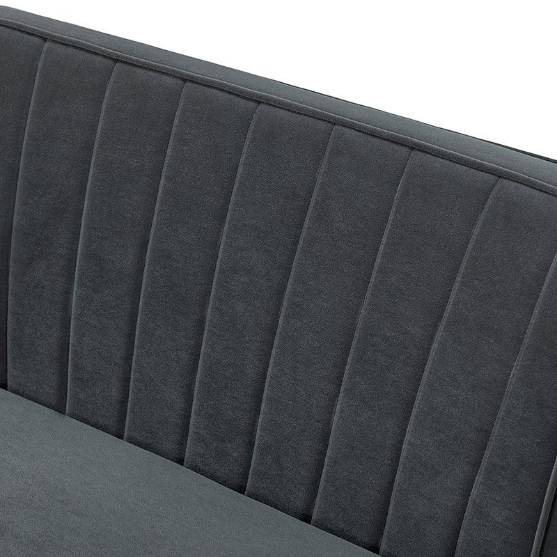 Megara Velvet Armless Wingback Loveseat