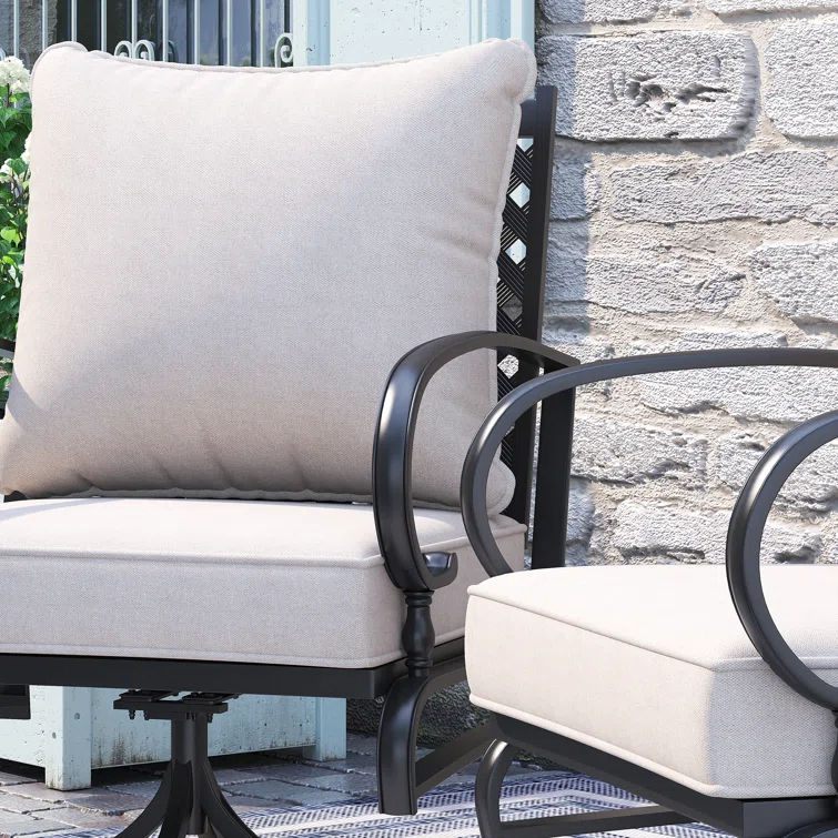 Shamarie 5 - Person Outdoor Seating Group with Olefin Cushions<!-- --> <!-- -->(Set of 4)