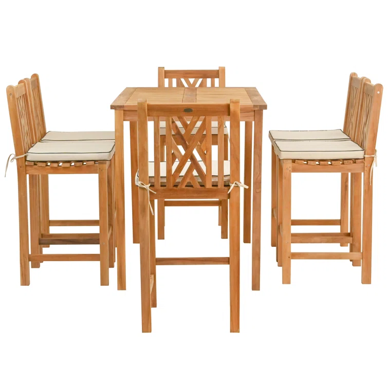 6 - Person Rectangular Outdoor Dining Set with Cushions