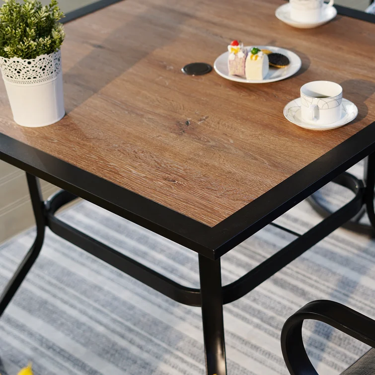 Alyah 4 - Person Square Outdoor Dining Set with Cushions