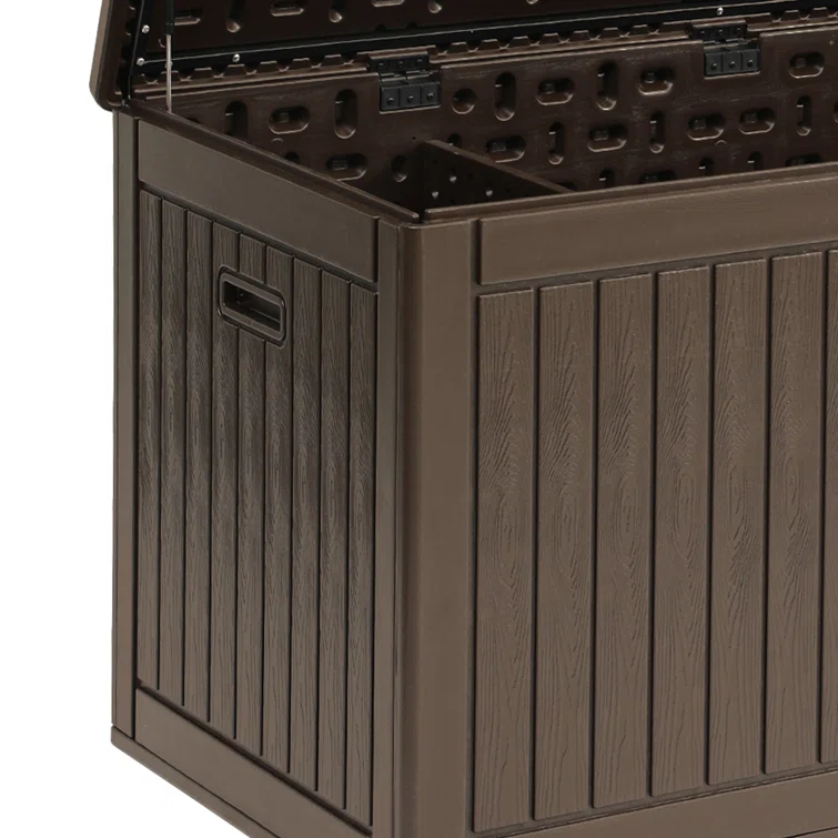 Edrosie Inc 69.6'' W 260 Gallons Water Resistant Resin Lockable Deck Box