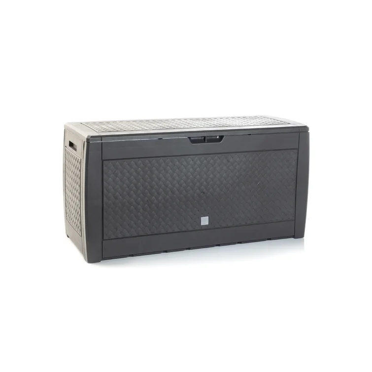 Alfresco Home 47'' W 82 Gallons Water Resistant Resin Lockable Deck Box with Wheels in Gray