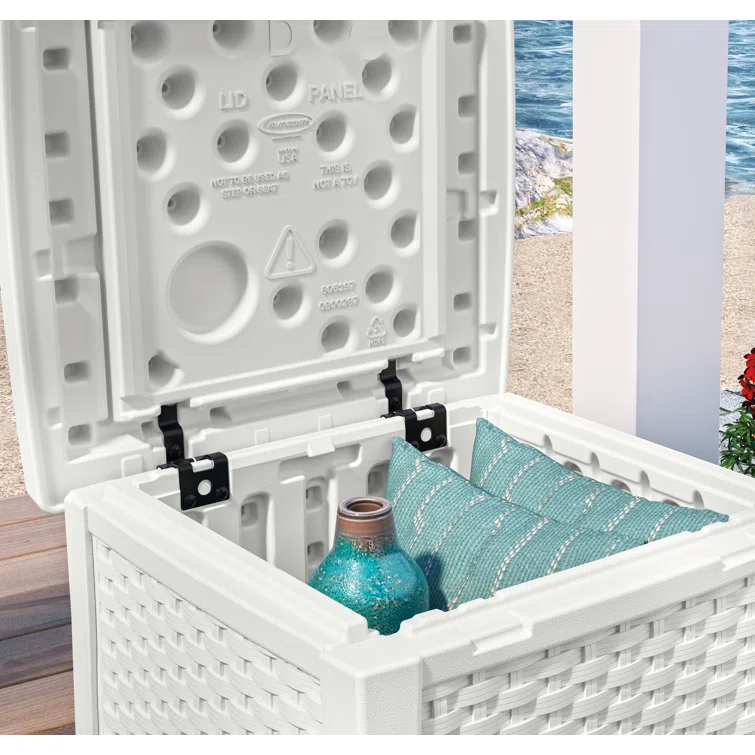 Suncast 18.75'' W 13 Gallons Water Resistant Resin Deck Box