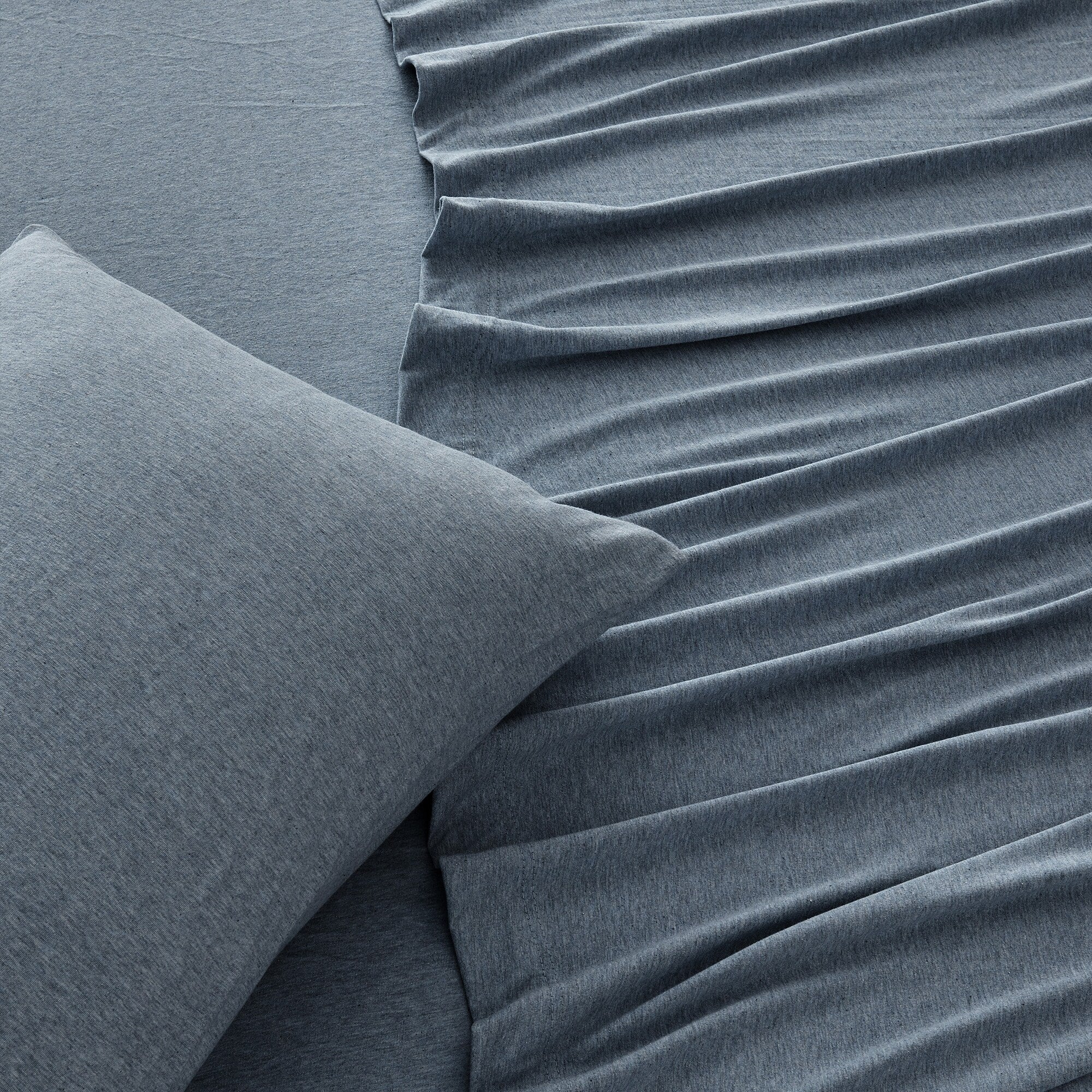 Great Bay Home Extra Soft Heather Jersey Knit Bed Sheet Set