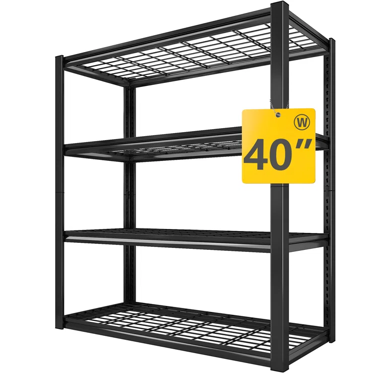 Lytarra Heavy Duty Garage Shelving Unit Storage Shelves for Garage Kitchen 4 Tiers